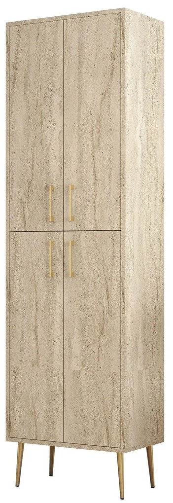 Armário Multiusos Berlin A – Travertino – 60 cm x 200 cm x 35 cm