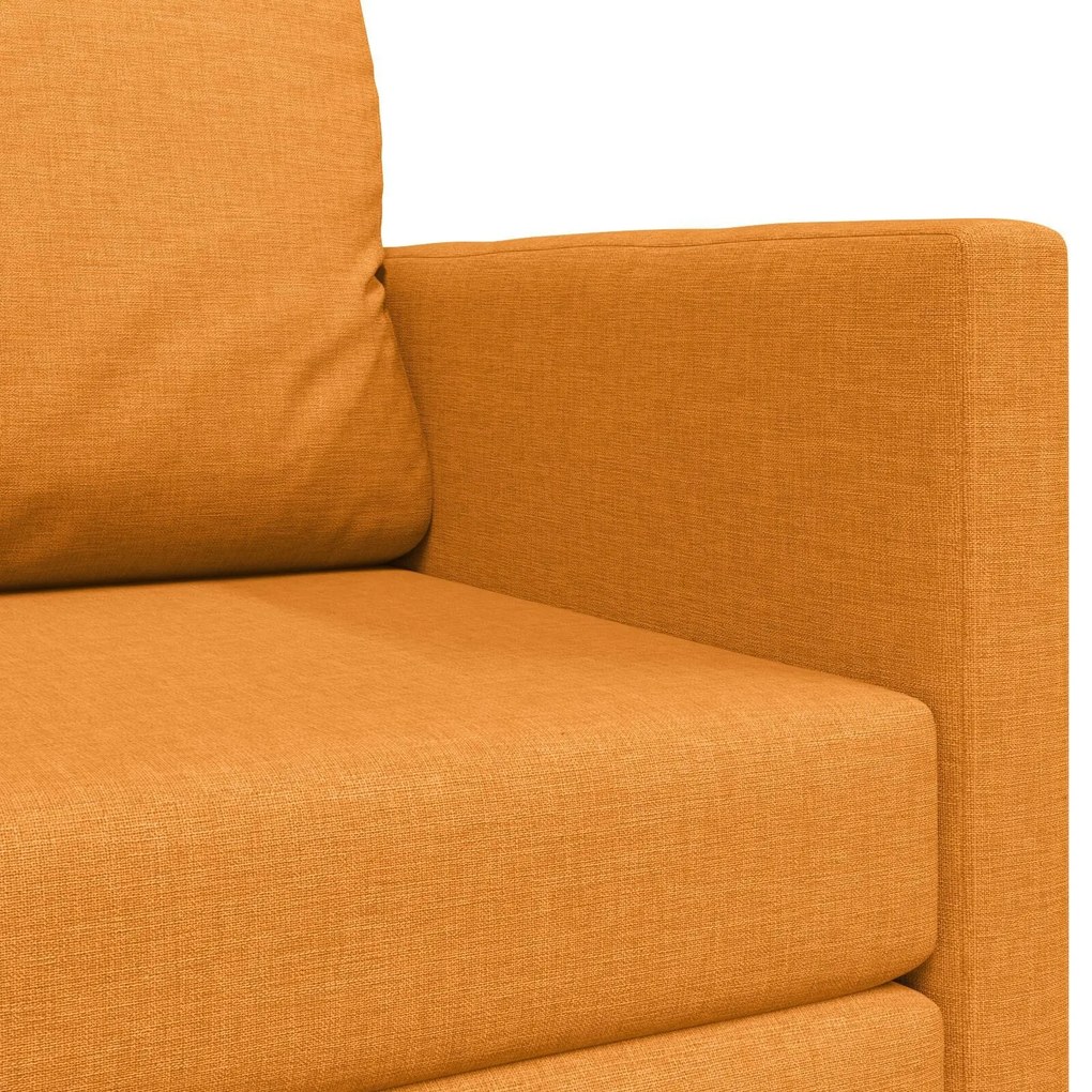 Sofá Cama de Chão 2-em-1 Amarelo Escuro 124x71x78 cm Tecido