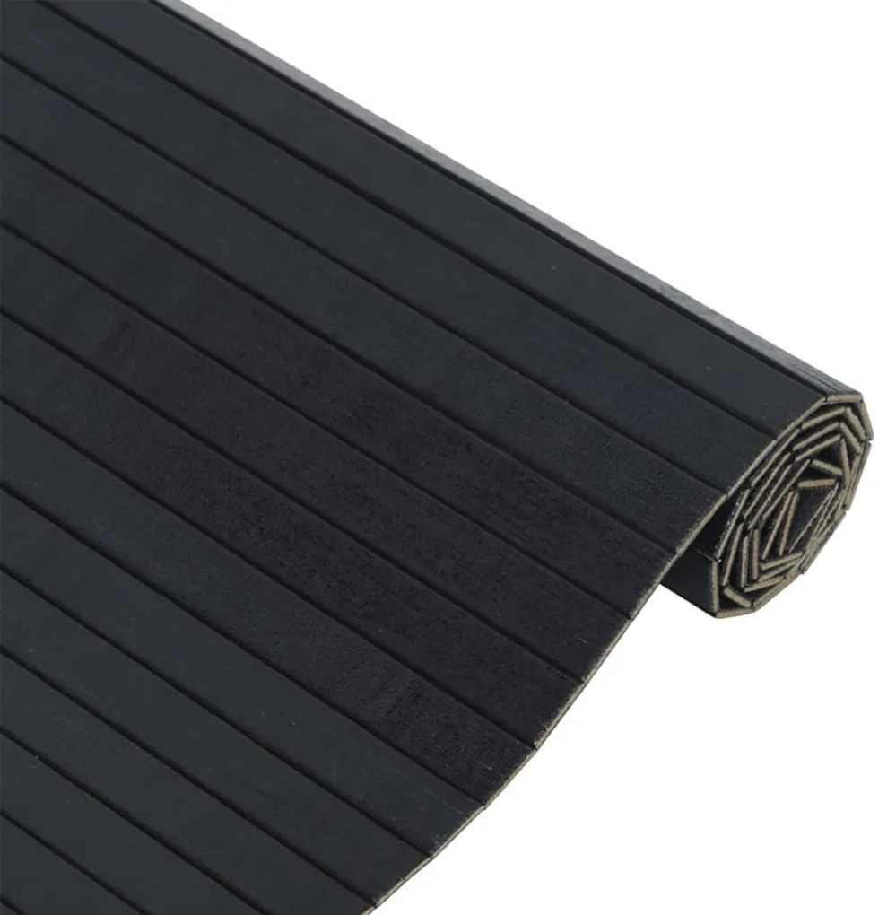 Tapete retangular 70x100 cm bambu preto
