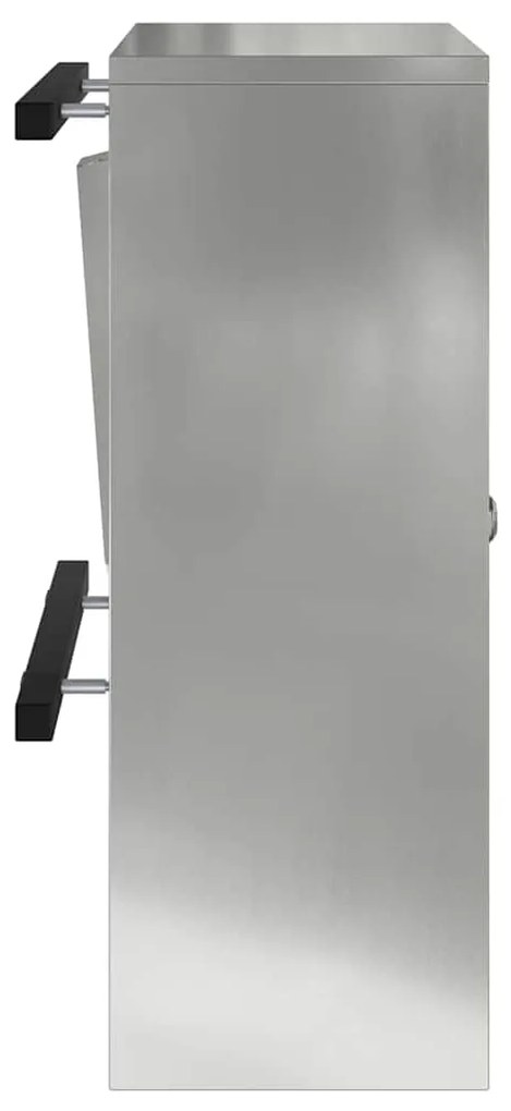 caixa de correio Preto 30 x 23 x 55 cm Aço galvanizado