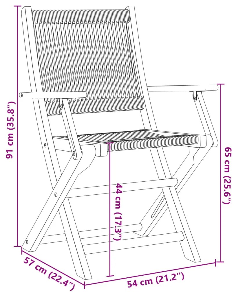 Cadeiras de jardim 2 pcs acácia maciça e polipropileno cinzento