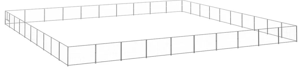 Canil para cães 100 m² aço prateado