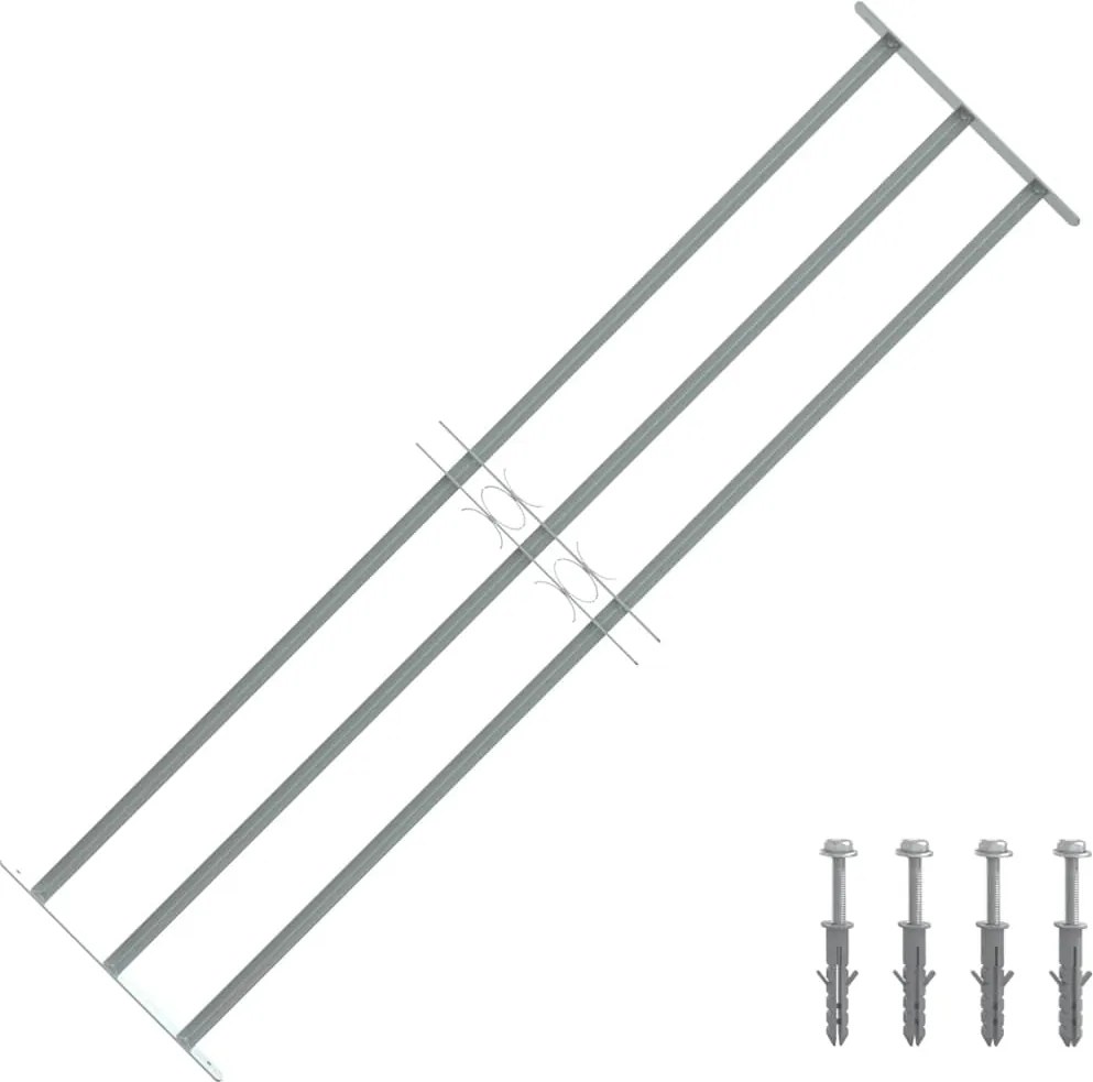 vidaXL Grelha segurança ajustável p/ janelas com 3 traves 1000-1500 mm