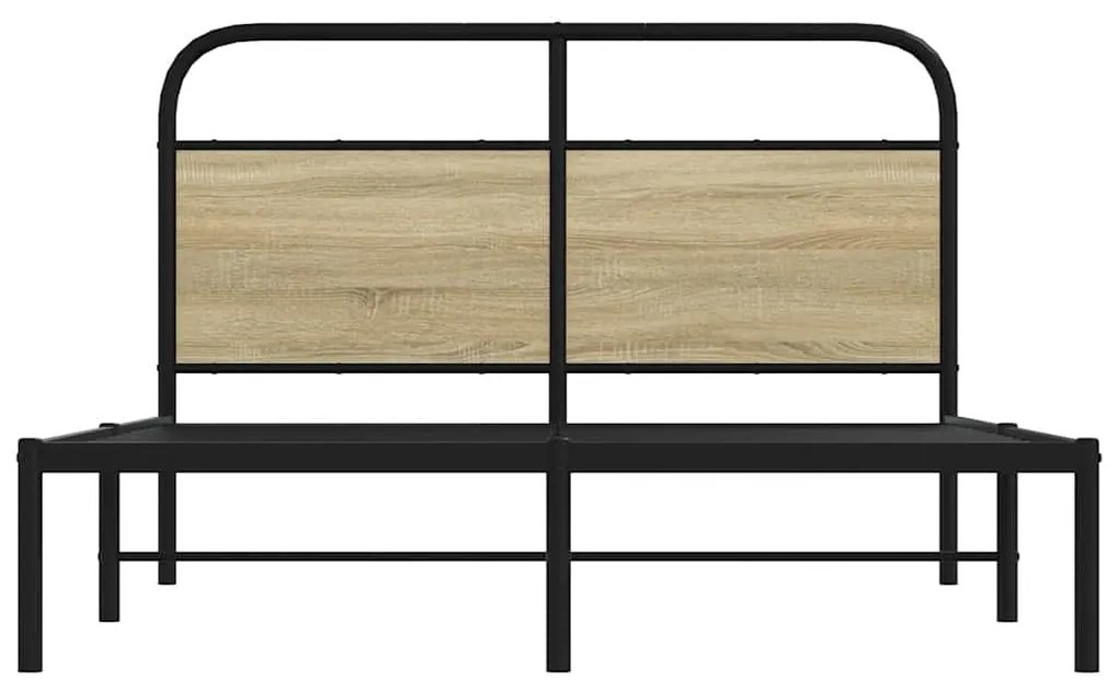Estrutura cama s/ colchão derivados de madeira carvalho sonoma