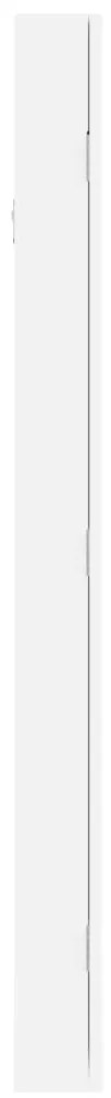 Móvel para joias de parede espelhado 30x8,5x106 cm branco