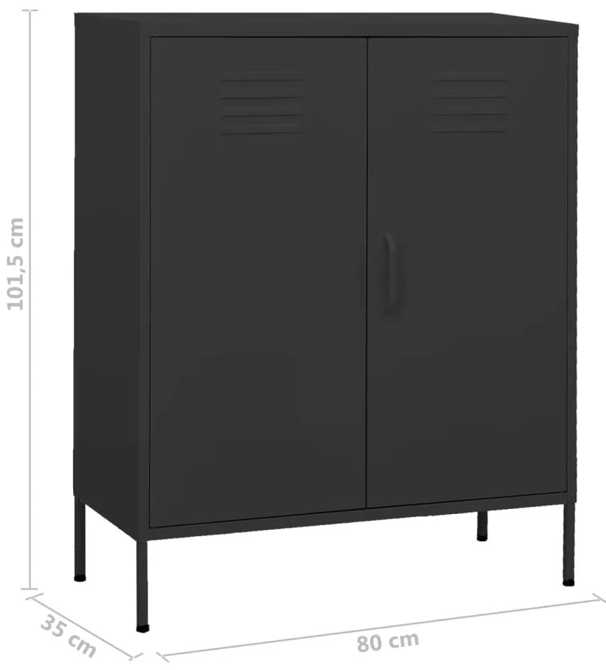Armário de arrumação aço 80x35x101,5 cm antracite