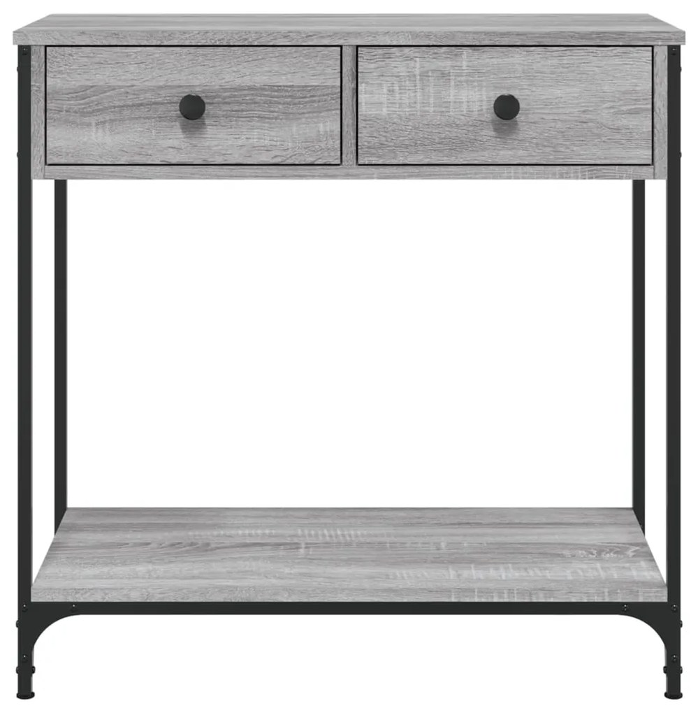 Mesa consola 75x34,5x75 cm derivados de madeira cinzento sonoma