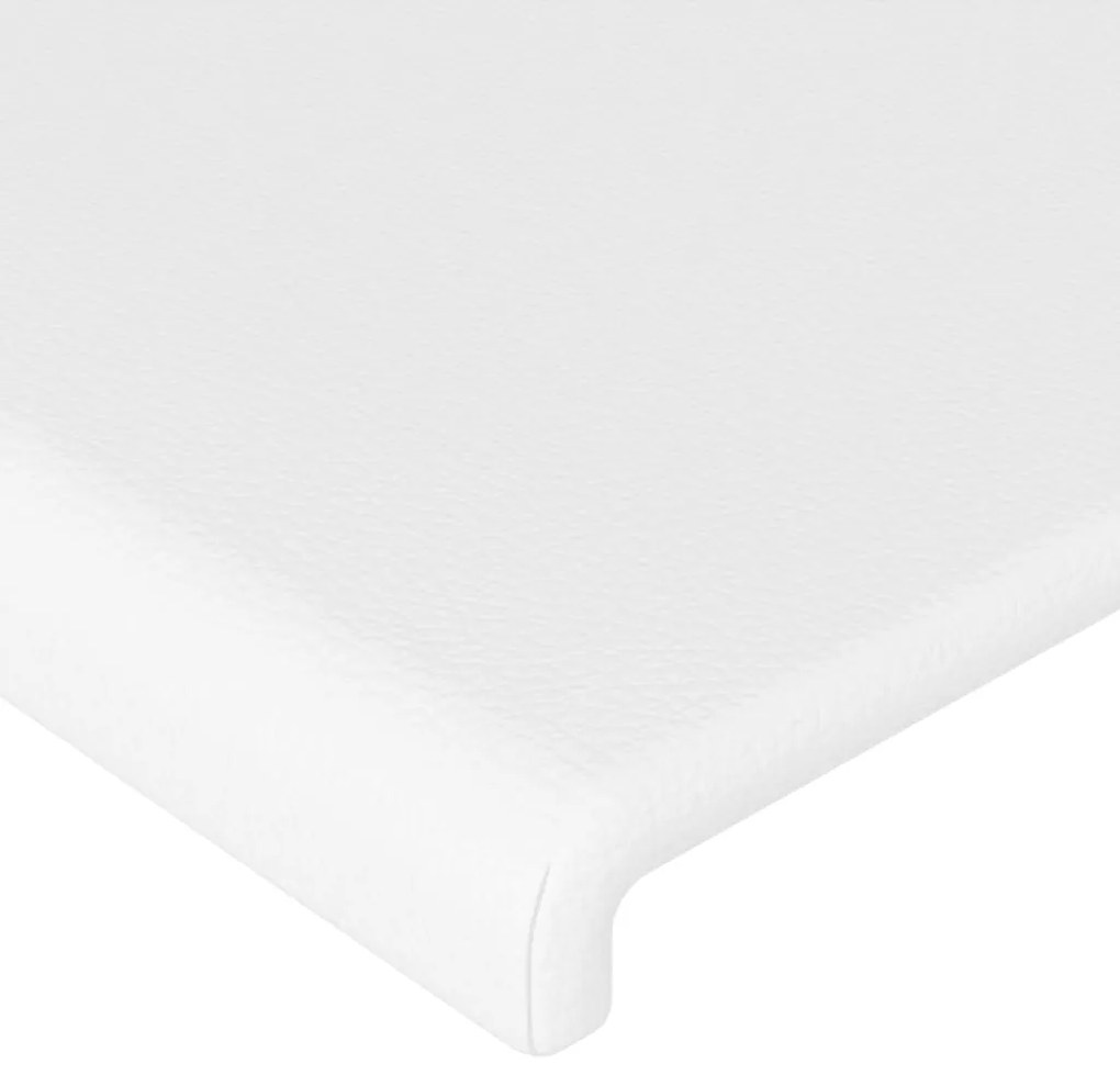 Cabeceira de cama 2 pcs couro artificial 100x5x78/88 cm branco