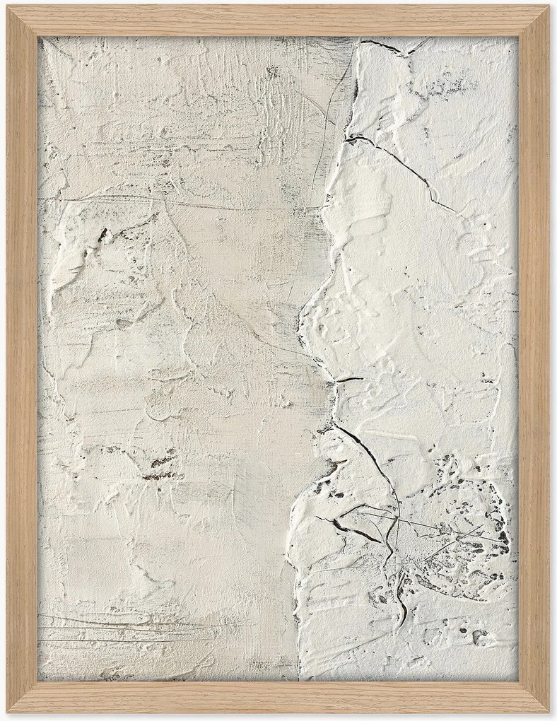 Impressão em tela emoldurada pintada à mão White Surface