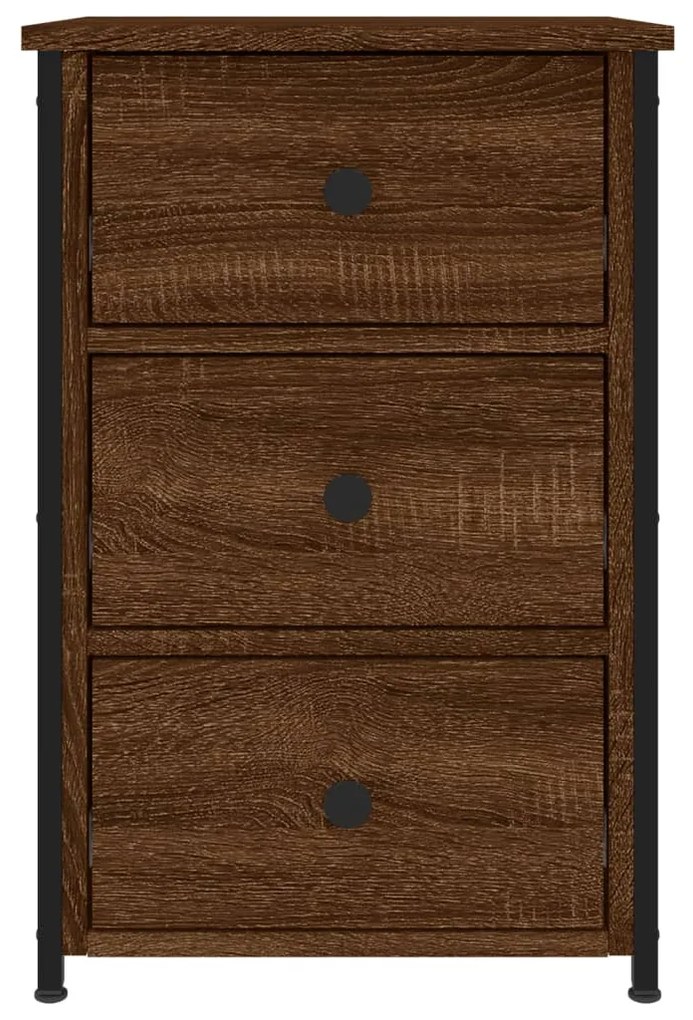 Mesas de cabeceira 2 pcs derivados de madeira carvalho castanho
