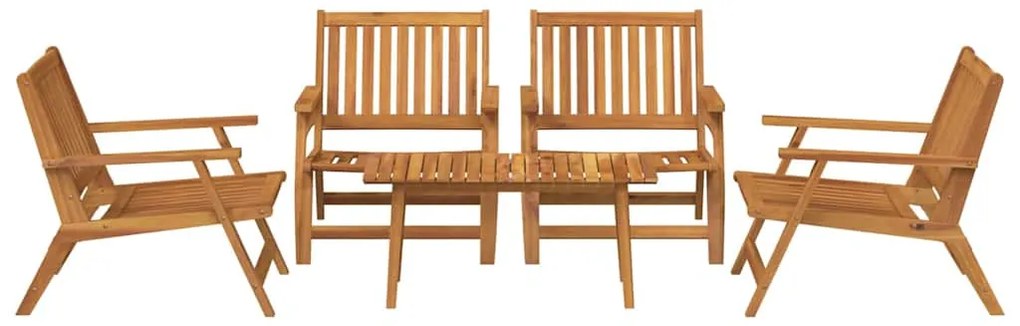 Cadeiras de Jardim com Mesa 5 pcs de Madeira de Acácia