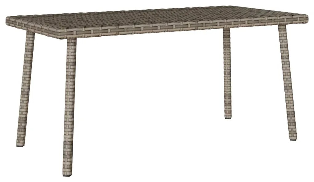 Mesa de centro de jardim retangular 80x40x37cm vime PE cinzento