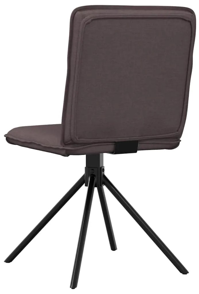 Cadeiras de jantar 2 pcs tecido castanho-escuro