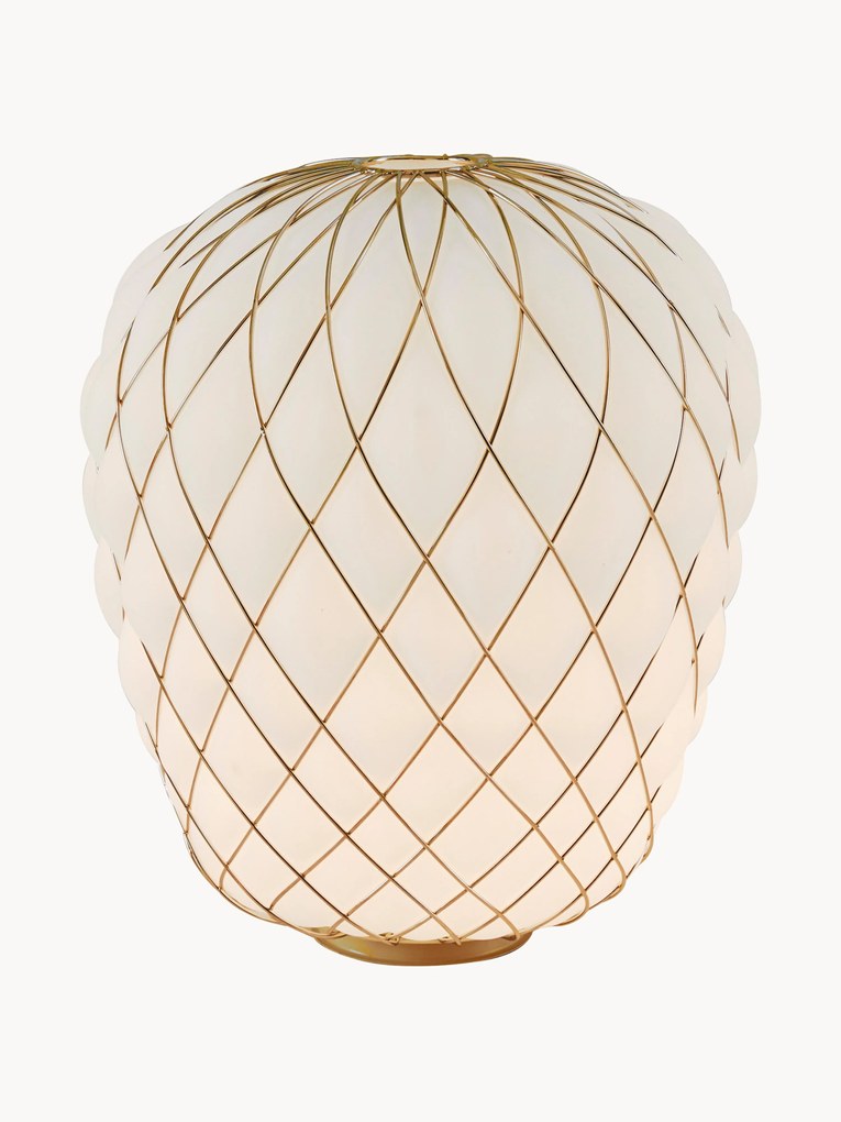 Candeeiro de mesa grande artesanal Pinecone
