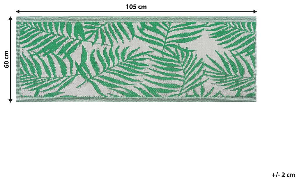 Tapete de exterior verde 60 x 105 cm KOTA Beliani
