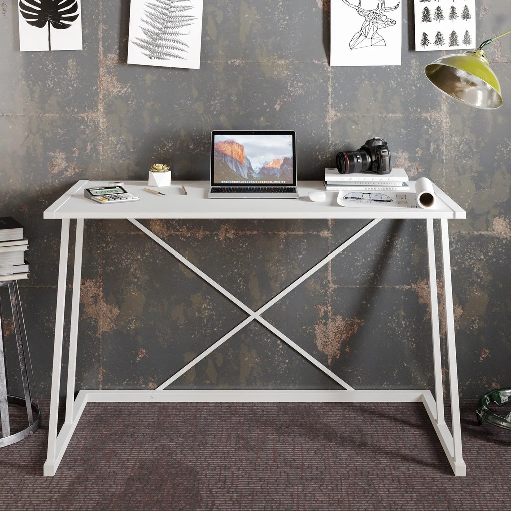 Secretária Anemon – Branco – 120x75x75 cm