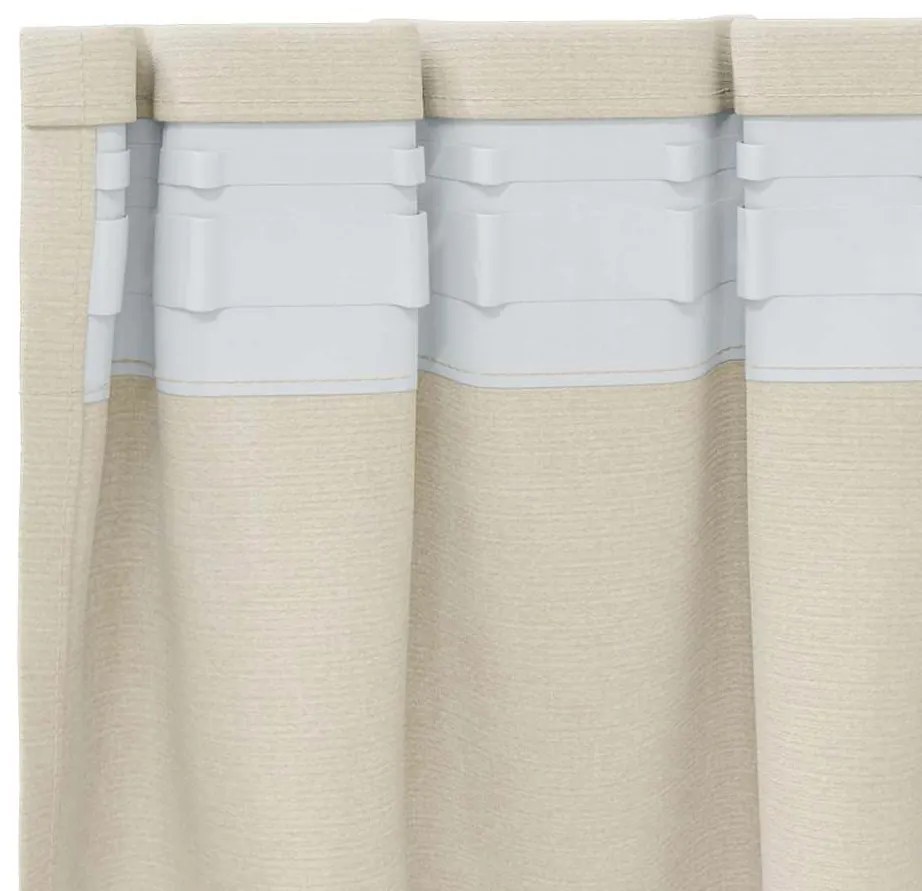 Cortinas Blackout vidaXL com fita superior 2 pcs Veludo Creme