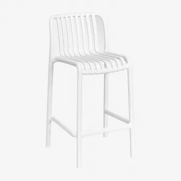 Pack De 4 Bancos Altos Empilháveis Em Polipropileno Wendell Branco Glacial & ↑65 Cm - Sklum