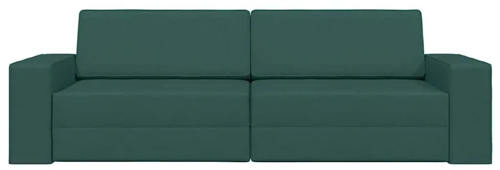 Sofá Cama de Chão 2 em 1 Verde Escuro 245x150x60.5 cm