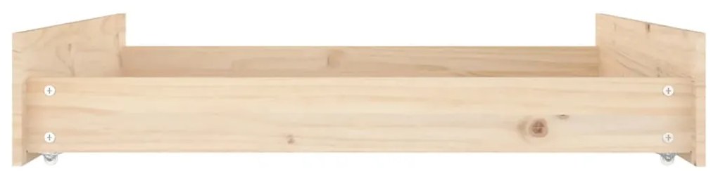 Gavetas de cama 2 pcs madeira de pinho maciça