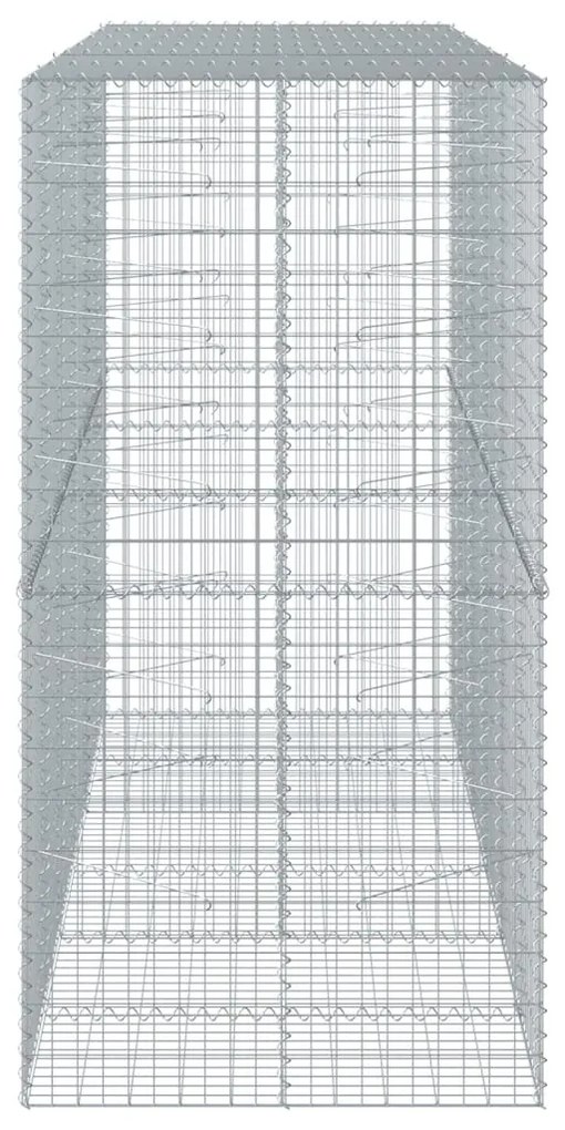 Cesto gabião com cobertura 300x100x200 cm ferro galvanizado