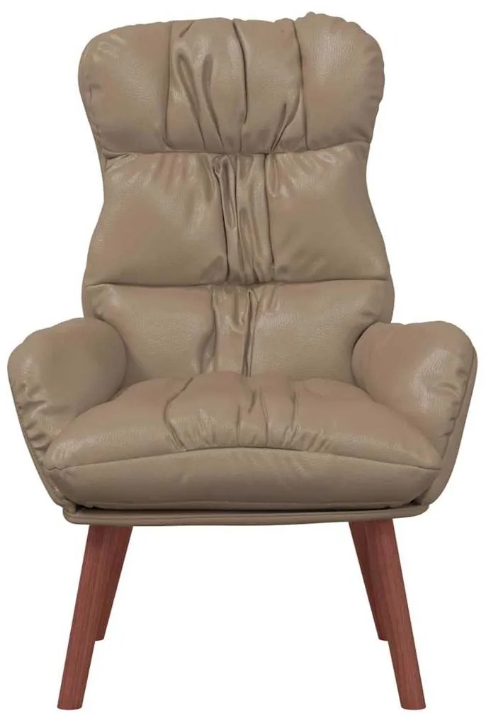 Cadeira Relaxante vidaXL Cappuccino em Couro Sintético