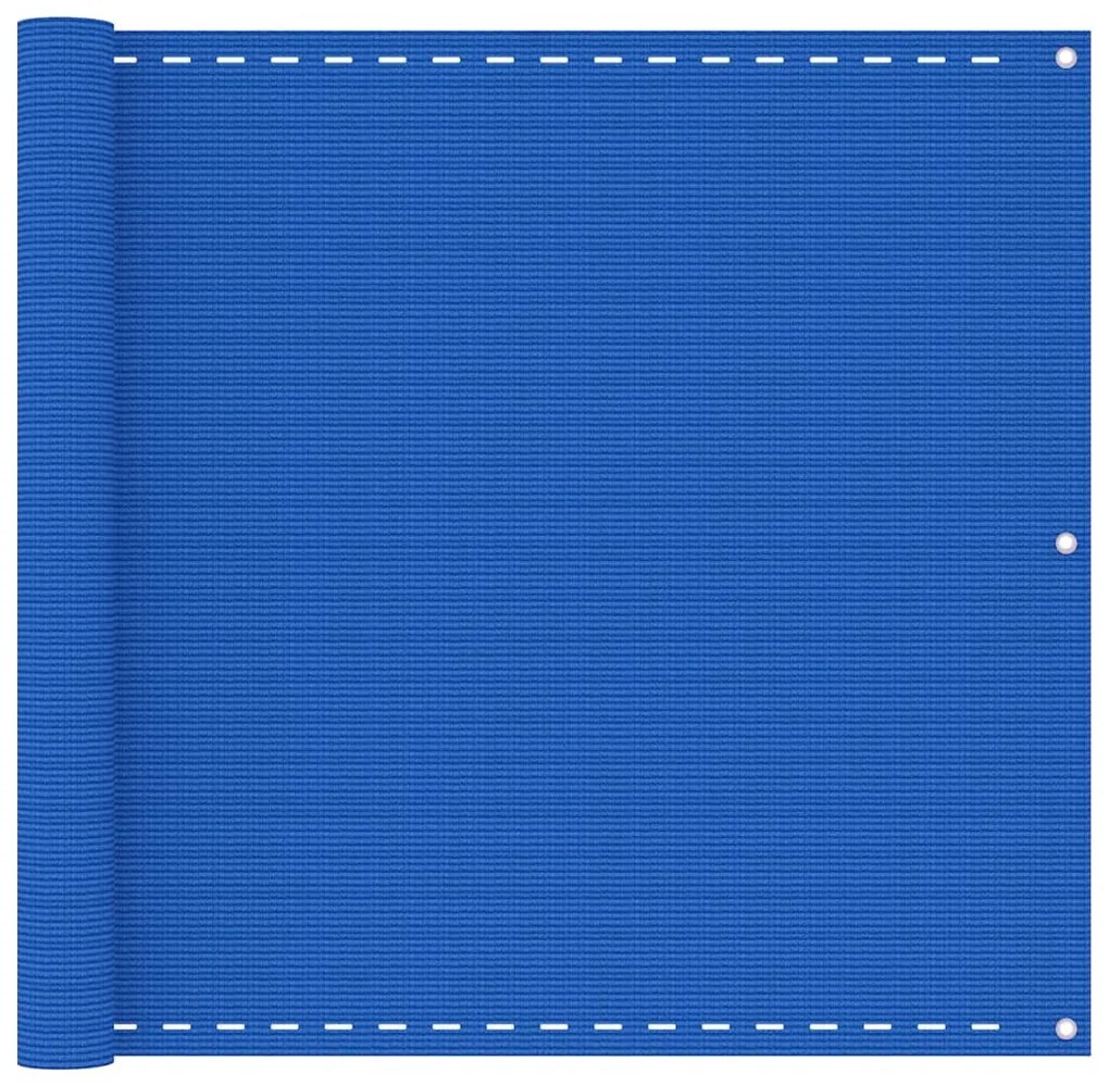vidaXL Tela de varanda 90x400 cm PEAD azul