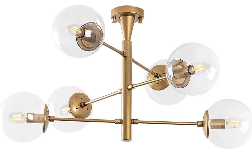 Candeeiro de Teto Arge – Dourado – 75 x 75 x 40 cm
