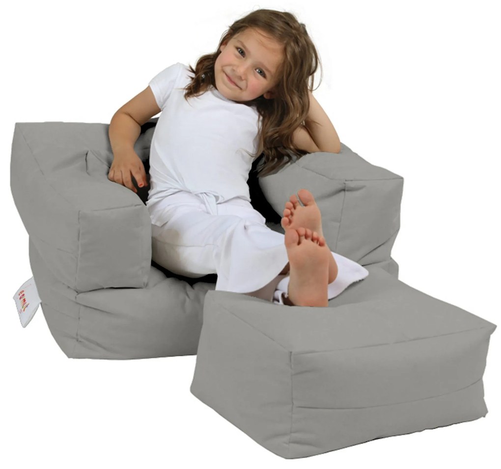 Puff de Jardim Kids Single Seat Pouffe – Fumo – 65x50x40 cm | Tribo Ho