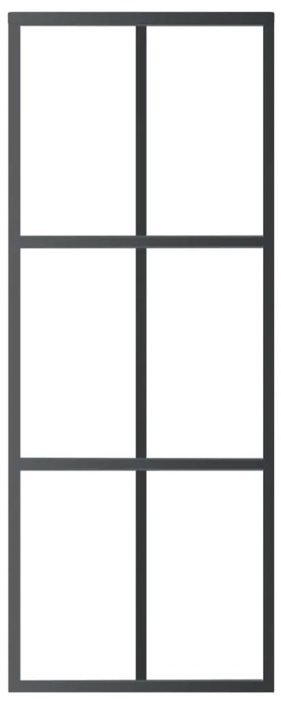 Porta deslizante c/ conj. ferragens 76x205cm vidro ESG/alumínio