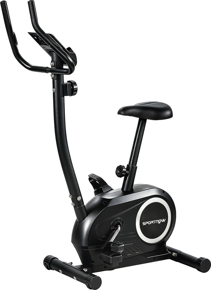 SPORTNOW Bicicleta Bluetooth, App, Silenciosa, 8 Níveis de Resistência Magnética para Casa. | Aosom Portugal
