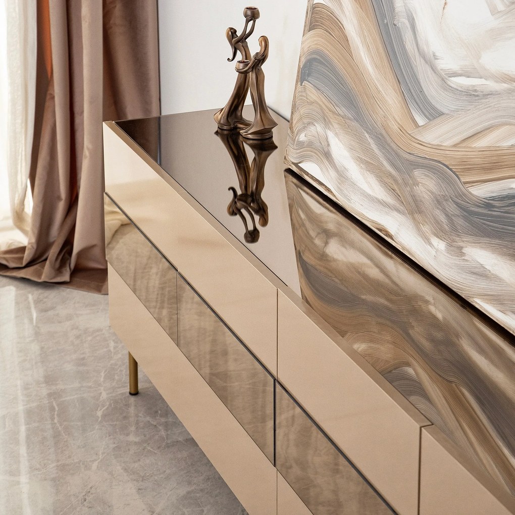 Móvel TV Leon – Bronze Dourado – 180 cm x 59 cm x 35 cm