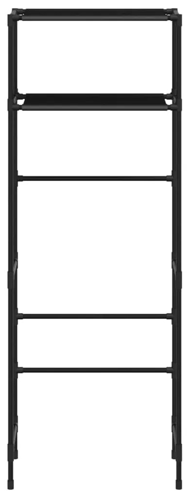 Estante arrumação p/ sanita 2 níveis 53,5x28x143 cm ferro preto