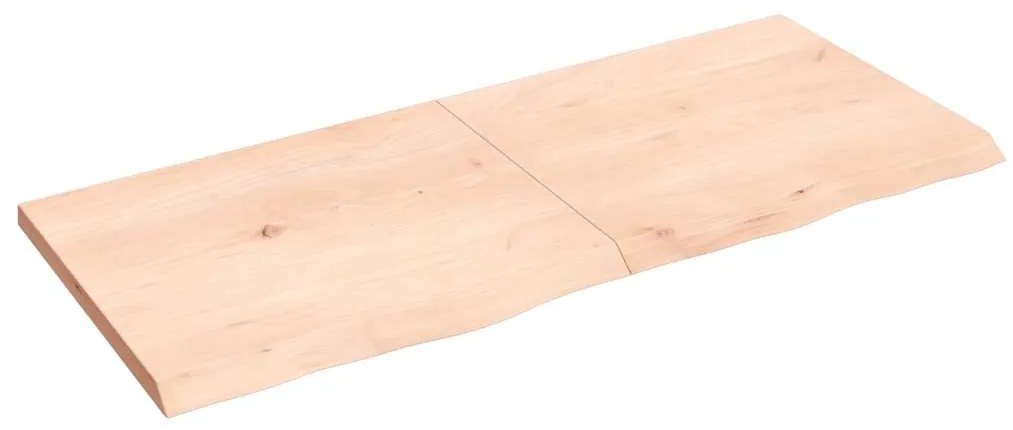 Prateleira de parede 140x60x(2-4)cm carvalho maciço não tratado
