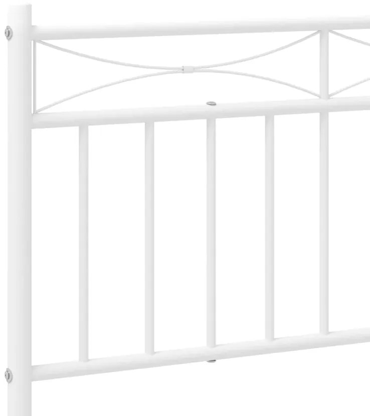 Estrutura de cama com cabeceira 100x200 cm metal branco