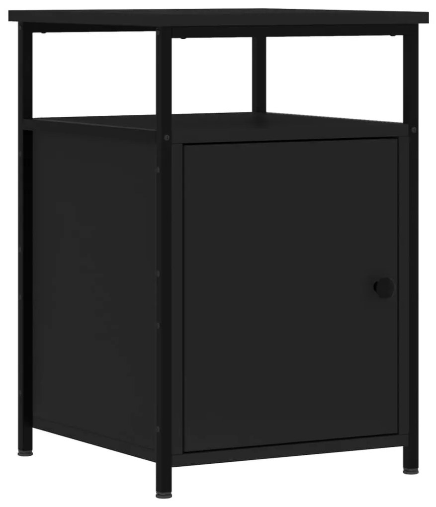 Mesas de cabeceira 2 pcs 40x42x60 cm derivados de madeira preto