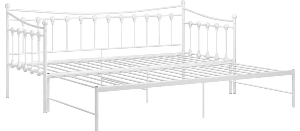 Estrutura sofá-cama de puxar 90x200 cm metal branco