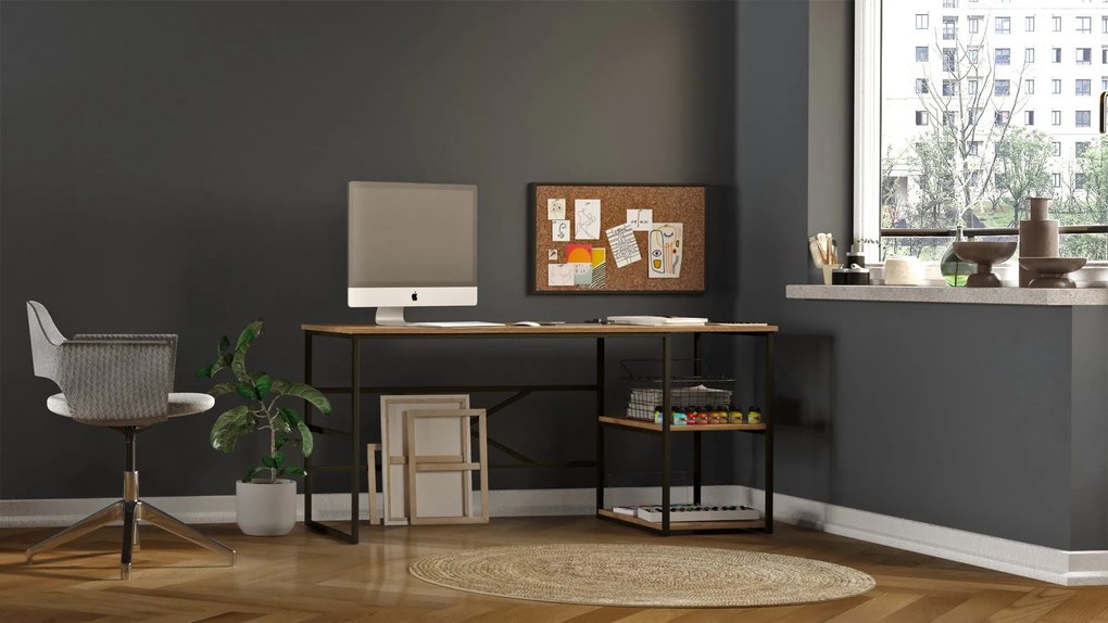 Secretária VG28 – Atlantic Pine – 160x75x60 cm