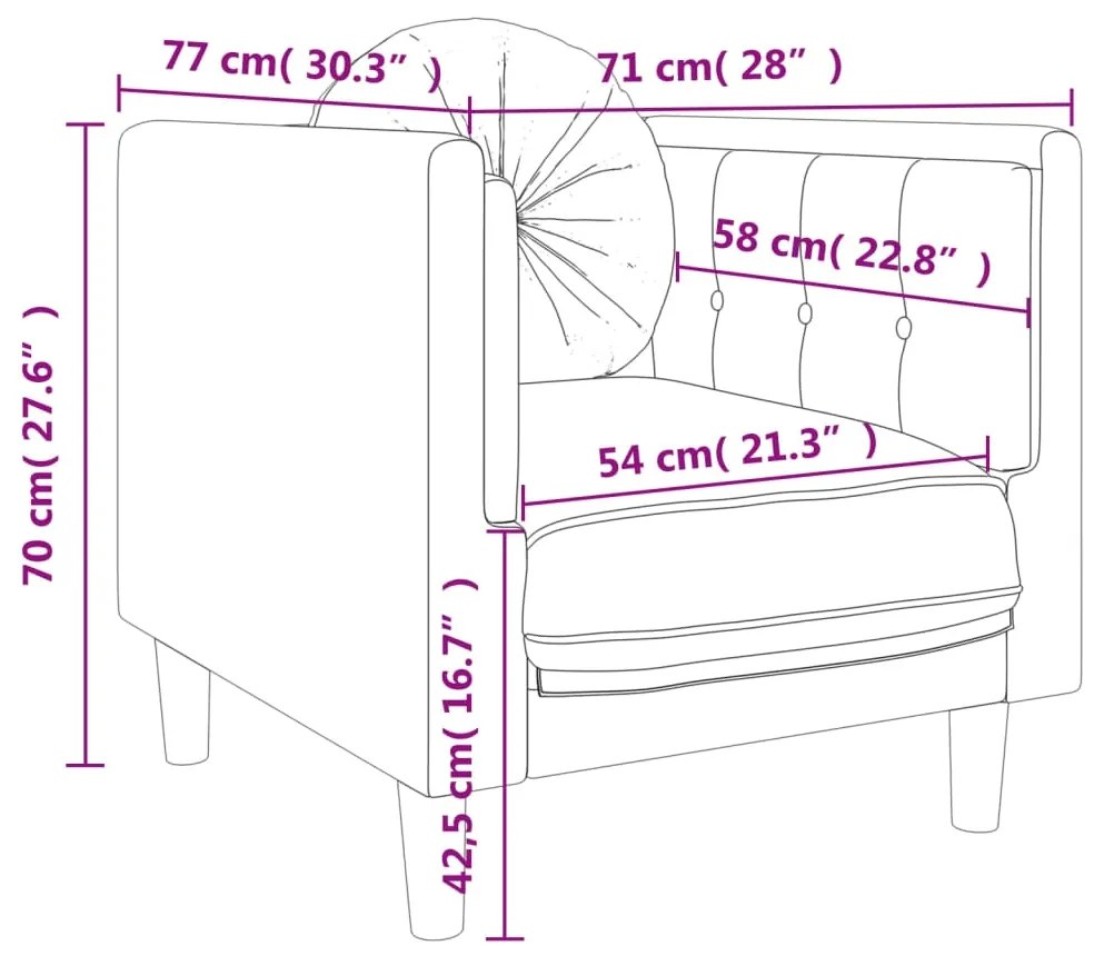 3 pcs conjunto de sofás com almofadas veludo cinzento-claro