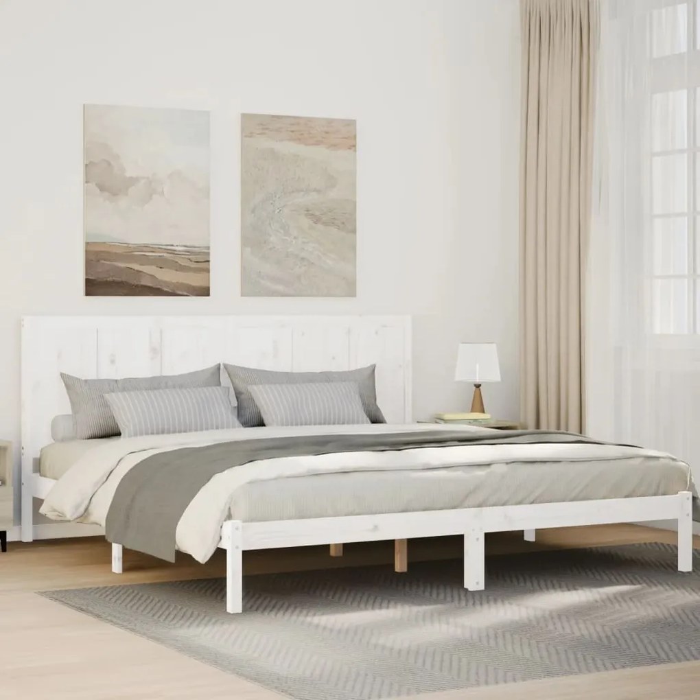 Cama extra longa sem colchão 180x210 cm madeira maciça