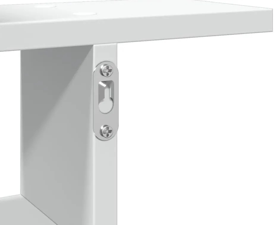 Prateleiras de parede 2 pcs 50x12x50cm derivados madeira branco