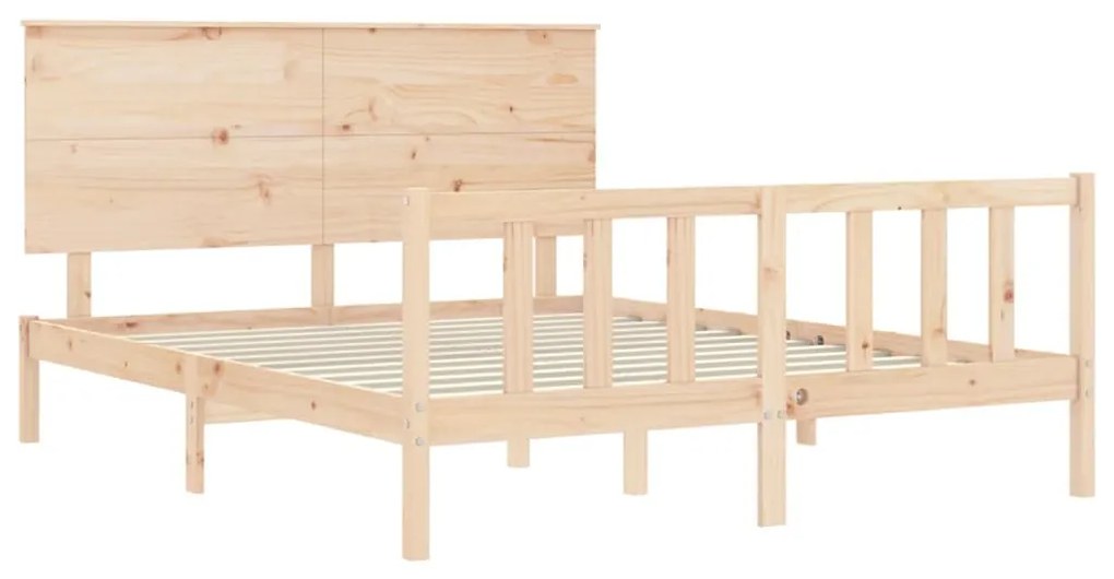 Cama sem colchão 160x200 cm madeira de pinho maciça