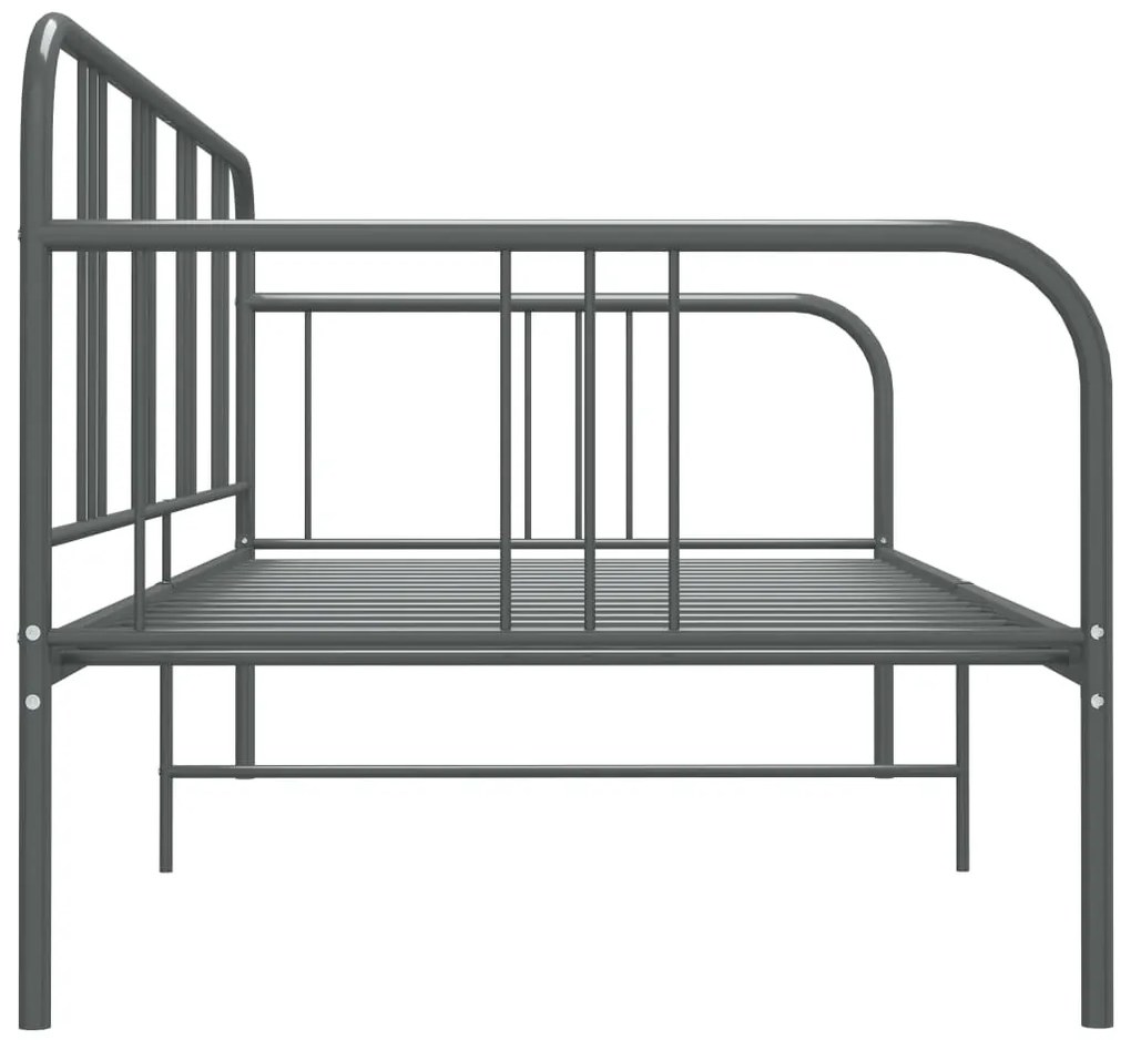 Sofá-cama 90x200 cm metal cinzento