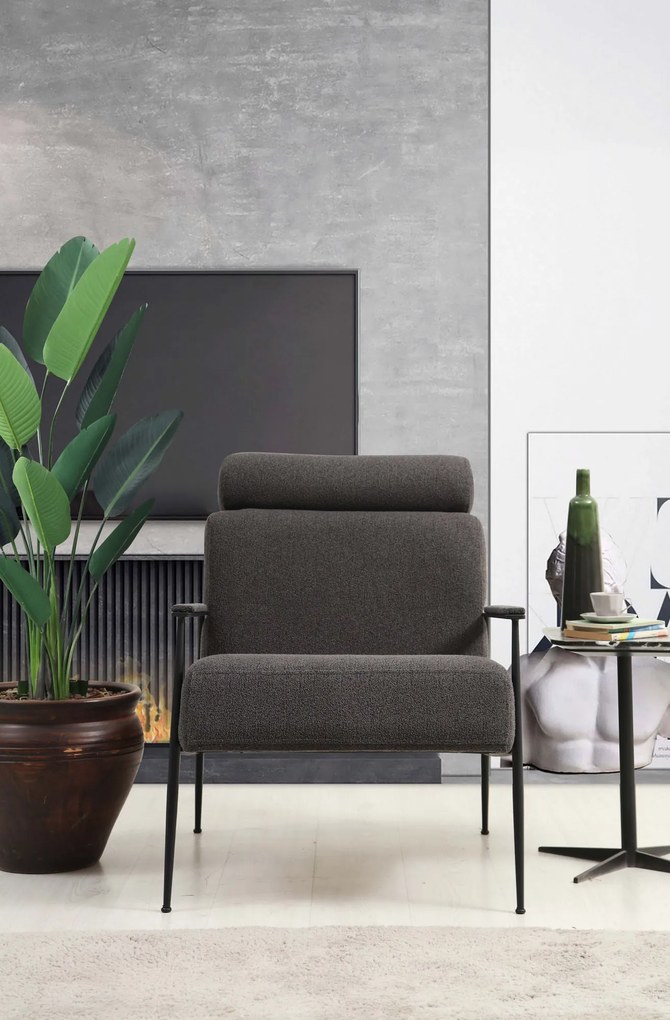 Cadeirão Toscana – Cinzento – 75x80x90 cm