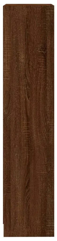 Estante 3 prat. 40x24x109cm derivados madeira carvalho castanho