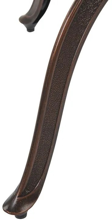 Mesa de jardim com lareira em alumínio castanho escuro ⌀ 105 cm MANFRIA Beliani