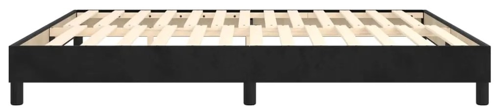 Estrutura de cama sem colchão 180x200 cm veludo preto