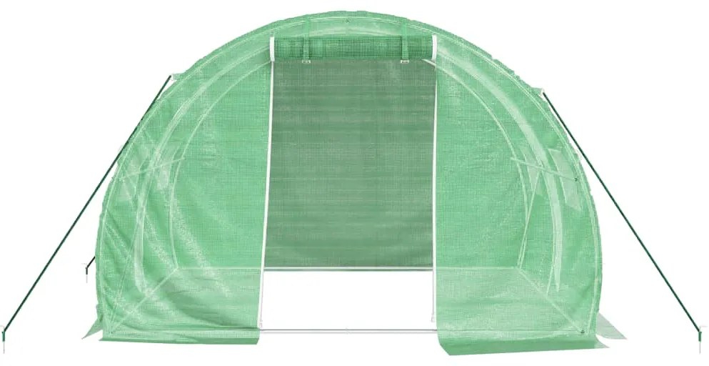 Estufa com estrutura de aço 6 m² 3x2x2 m verde