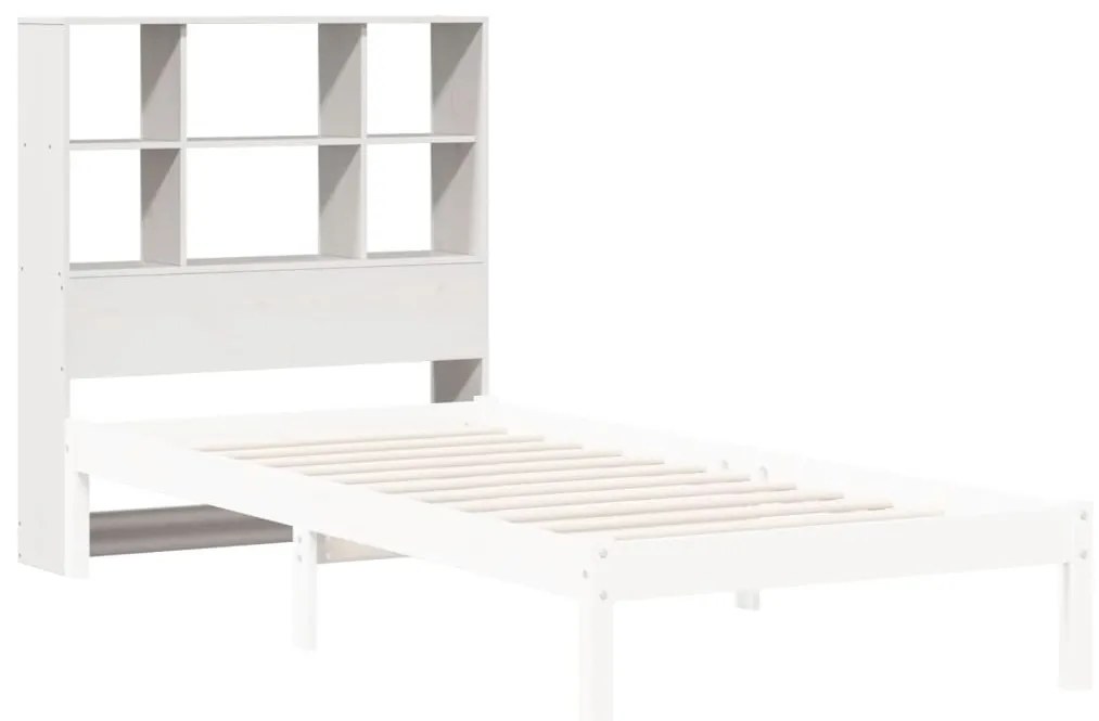 Cabeceira com arrumação 90 cm madeira de pinho maciça branco