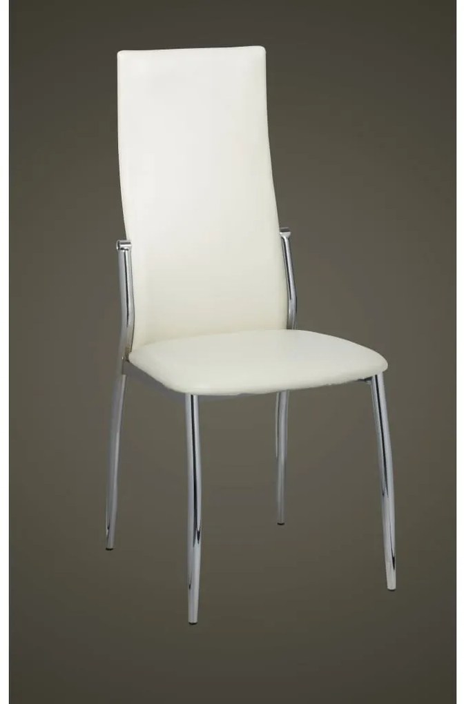 Cadeiras de jantar 4 pcs couro artificial branco